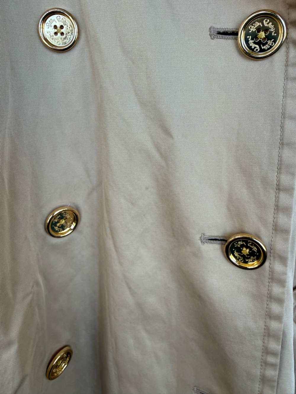 Lilly Pulitzer Qynn Trench Coat Tan - Picture 13 of 13